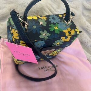 Kate Spade Navy Floral Satchel
